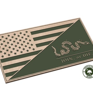 Diagonal Split Flag with Join or Die - SVG - Digital Download