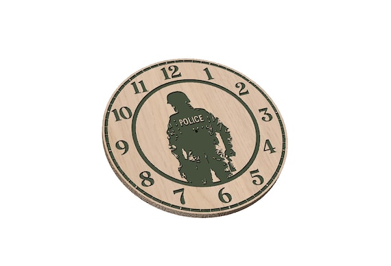 Police Officer Clock - SVG