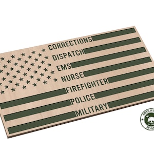 First Responders Flag with Text - SVG - Digital Download