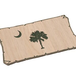 South Carolina Flag Worn - SVG - Digital Download