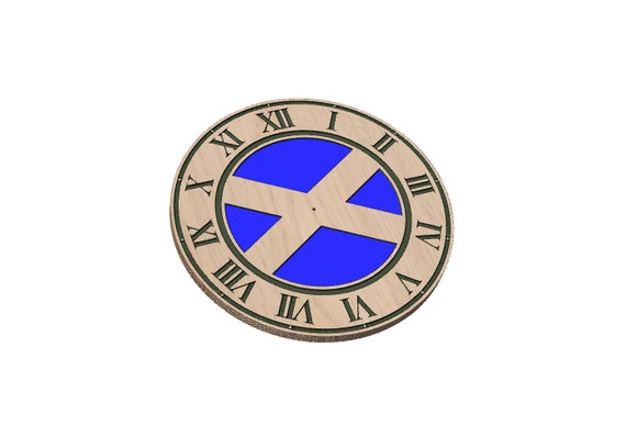 Flag of Scotland Clock - SVG