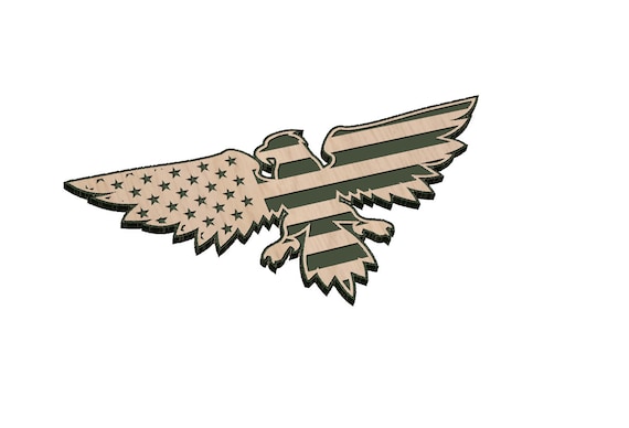 Eagle Shaped American Flag - SVG