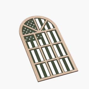 Window Frames 36&quot; x 20&quot; with Flag Background - SVG - Digital Download