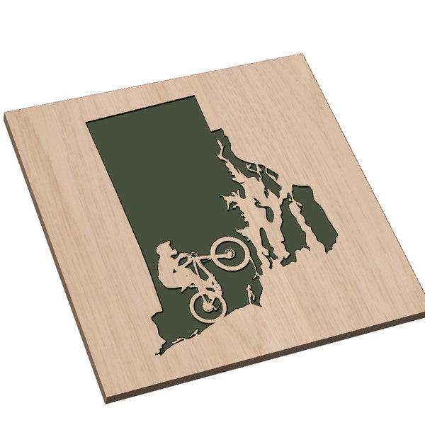 Rhode Island Mountain Biker - SVG