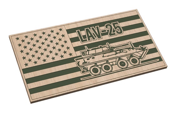 American Flag with LAV25 - SVG