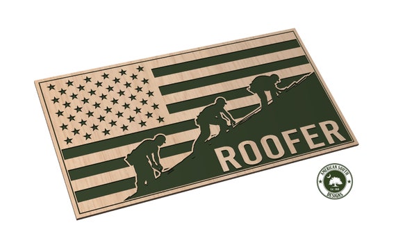 Roofer American Flag - SVG