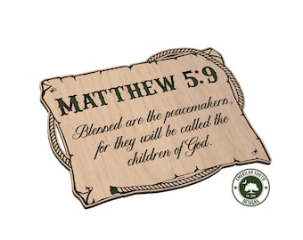 Matthew 5:9 - Blessed Are The Peacemakers - SVG -  CNC Laser File (Digital Download)