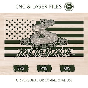 Drapeau américain avec serpent à sonnettes - Ne marchez pas sur moi - Téléchargement numérique