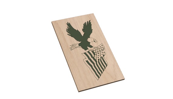 Eagle with Flag - SVG