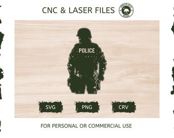 Oficial de policía - SVG - Archivo láser CNC (Descarga digital)