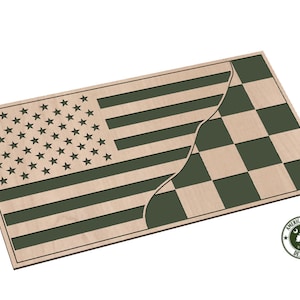 Amerikaanse vlag met geblokte hoek - SVG - digitale download