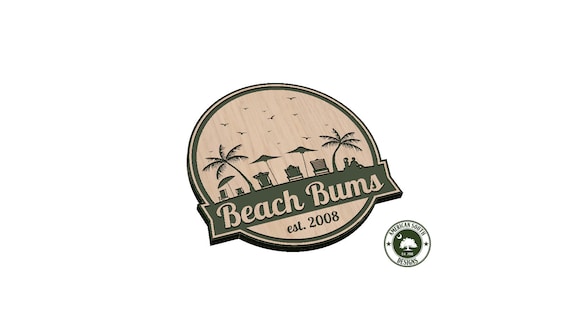 Beach Bums Sign - SVG