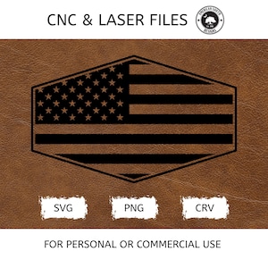 Hexagon American Flag - SVG -  CNC Laser File (Digital Download)