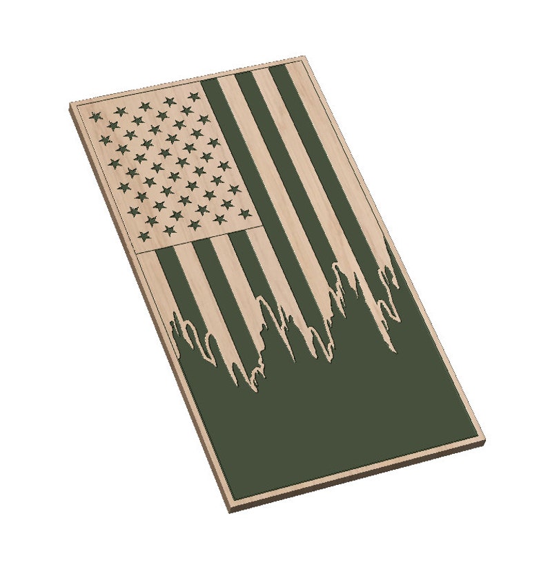 Download Tattered American Flag Vertical Digital Files SvG AI | Etsy