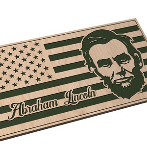 American Flag with Abraham Lincoln - SVG - Digital Download