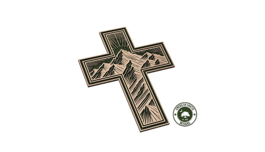 Cross With Mountains - SVG - Digital Download - Etsy