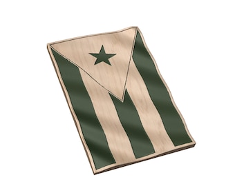 Bandera de Puerto Rico ondulada CNC Laser SVG PNG (Descarga digital)
