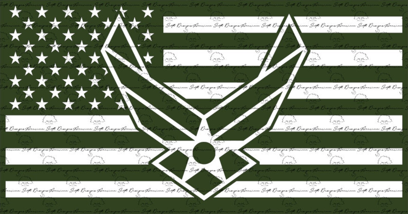 Air Force Flag with Logo Centered Digital Files SvG AI | Etsy