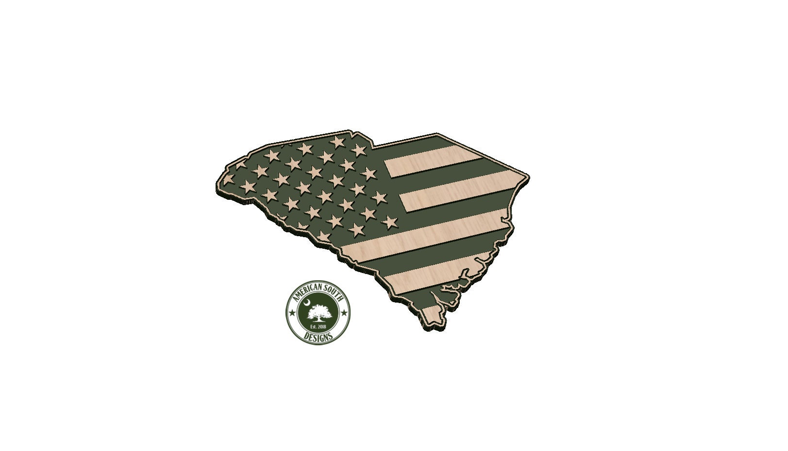 Autoaufkleber USA South Carolina Flagge – Ca. 8 X 8 Cm, Wetterfest, UV-beständig