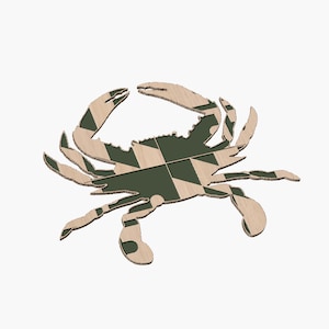 Maryland Flag Crab Shaped - SVG - Digital Download