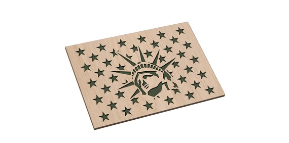 Lady Liberty 50 Star Union - SVG