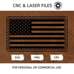 American Flag - Rope Border - CNC Laser File (Digital Download)