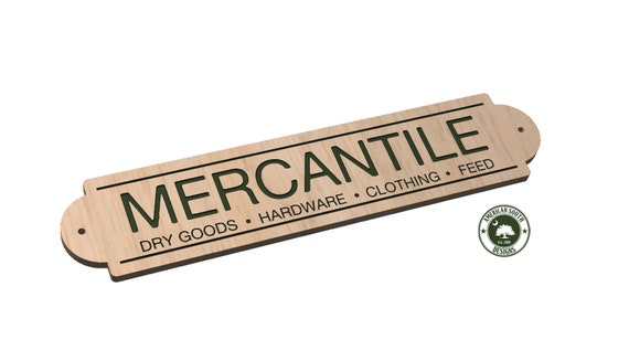 Mercantile - Long Sign - SVG