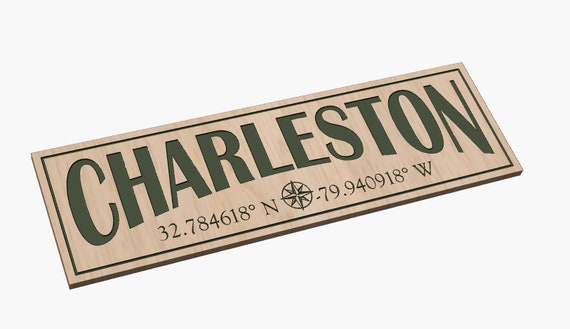 Charleston, SC  Coordinates - SVG