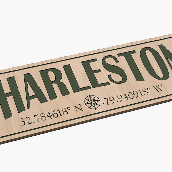 Charleston, SC  Coordinates - SVG