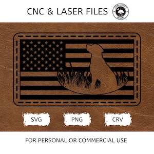 Bandera estadounidense con bordado - SVG - Archivo láser CNC (Descarga digital)