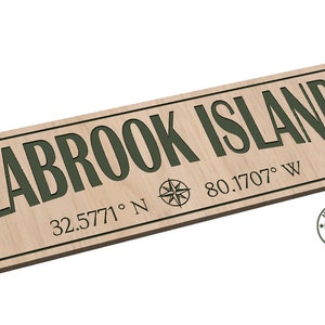 Seabrook Island, SC com Coordenadas - SVG - Download Digital