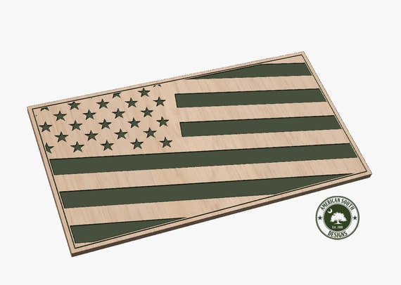 Angled American Flag - SVG