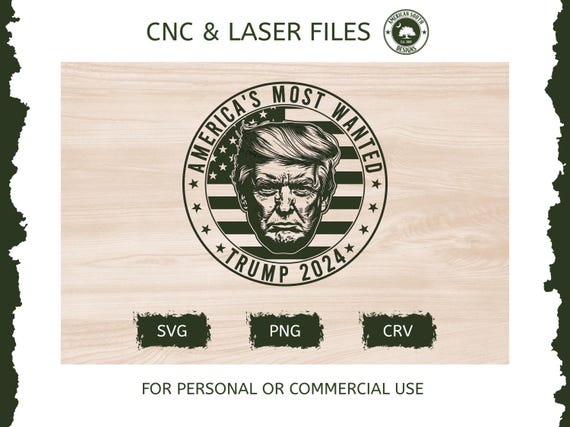 トランプ - アメリカ最重要指名手配犯 - SVG - CNCレーザーファイル