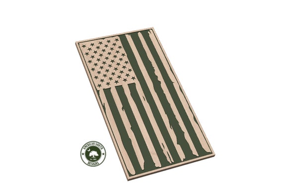 Distressed American Flag  Vertical - SVG