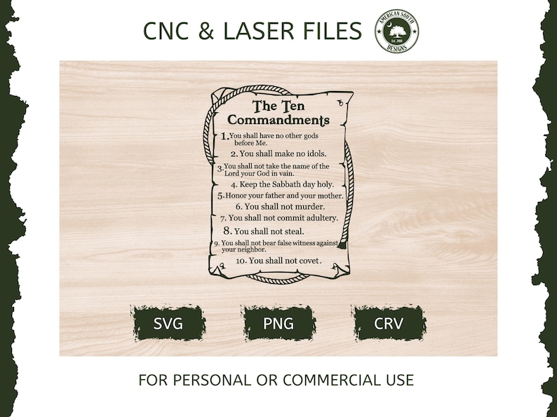 First Commandment Free Svg 10 Commandments Scroll - SVG - CNC Laser File (digital Download) - Etsy