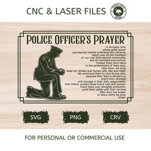 Police Officer&#39;s Prayer - Kneeling Officer - SVG - Digital Download