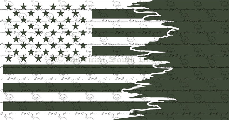 Tattered American Flag SVG Digital Files SvG AI PnG | Etsy