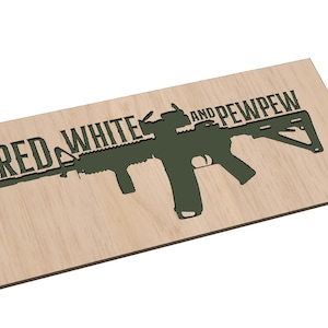 Red, White, and PewPew   Design - SVG - Digital Download
