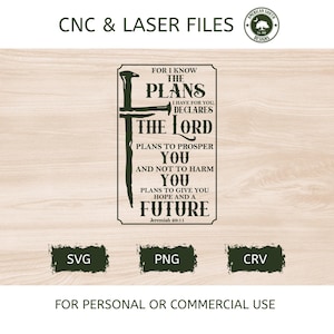 Jeremiah 29:11 - SVG -  CNC Laser File (Digital Download)