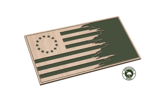 Tattered Flag Design 1  Betsy Ross - SVG