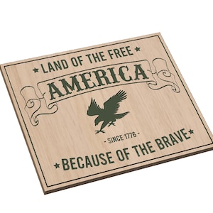 America  Land of the Free - SVG - Digital Download