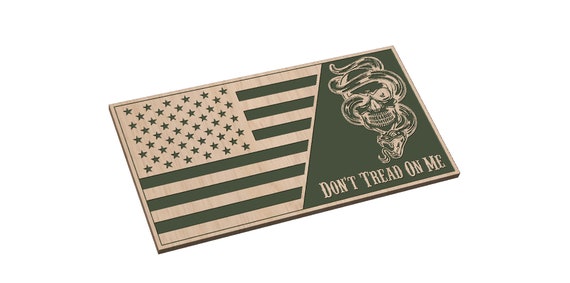 Split Flag with Don't Tread on Me - SVG