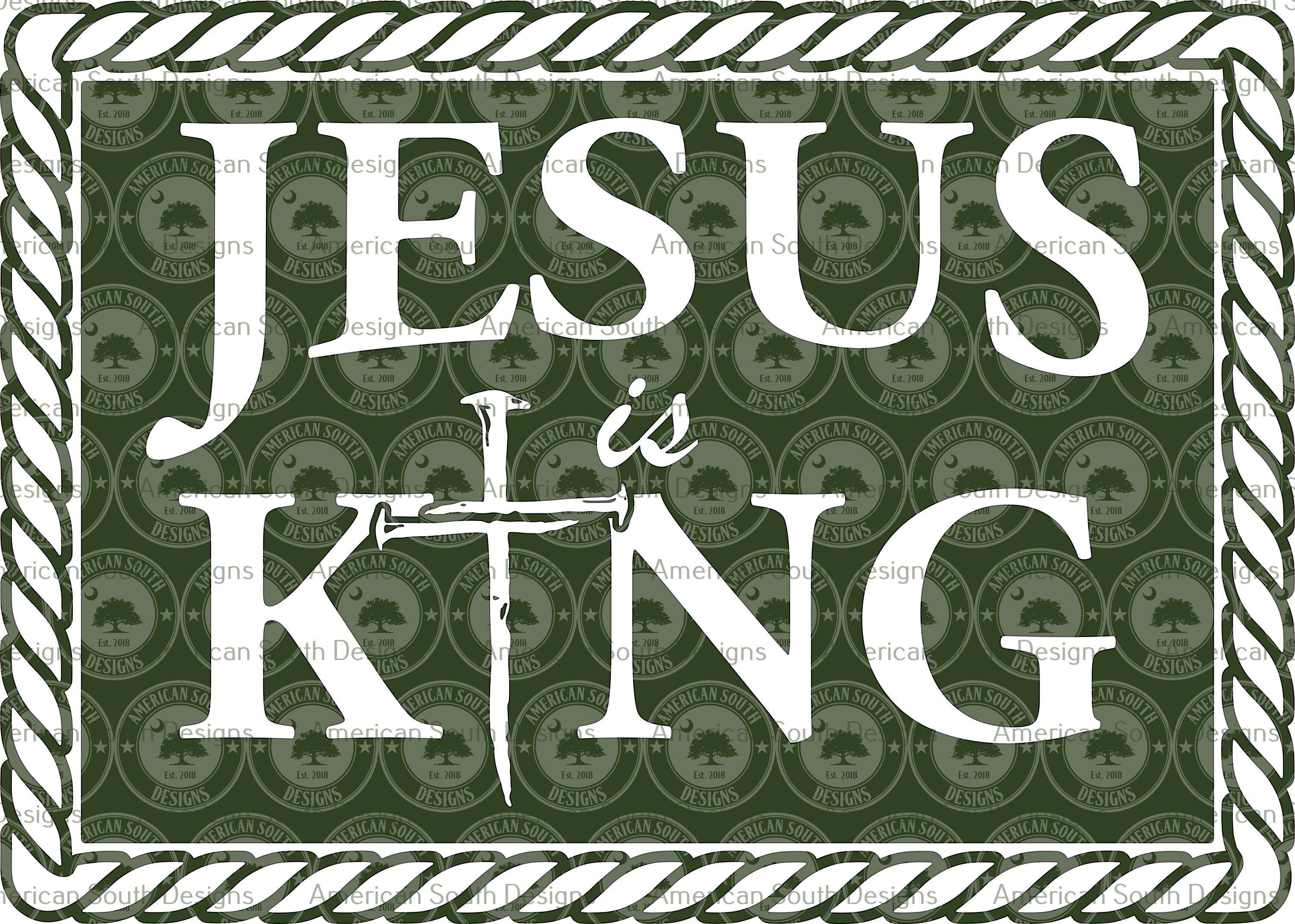 Jesus is King - Rope Border - SVG - CNC Laser File (digital Download ...