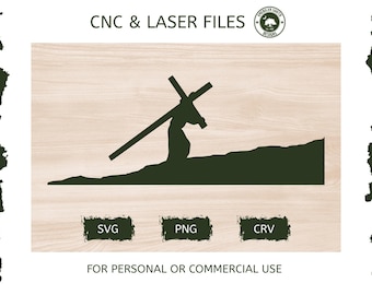 Jesus Carrying the Cross - SVG -  CNC Laser File (Digital Download)