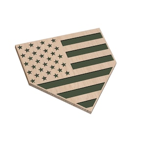 Home Plate American Flag - SVG