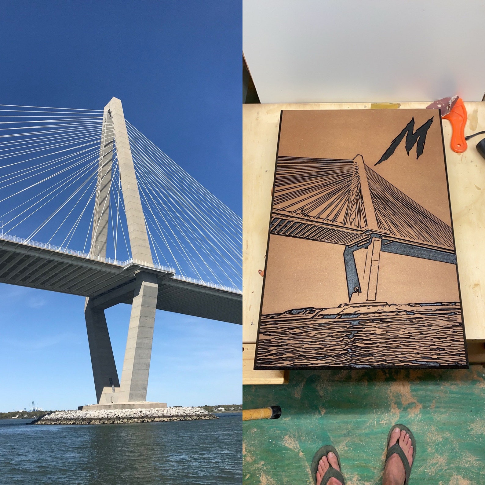 Ravenel Bridge Trafficsetting - 9mr7j4i