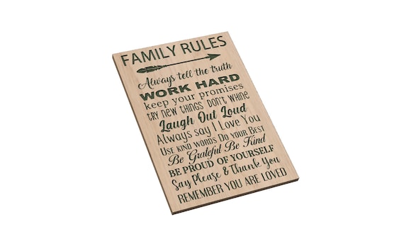 Family Rules Sign - SVG