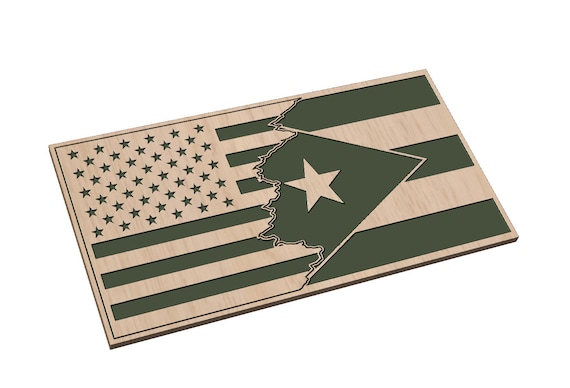 Tattered 3 Flag with Flag of Puerto Rico - SVG