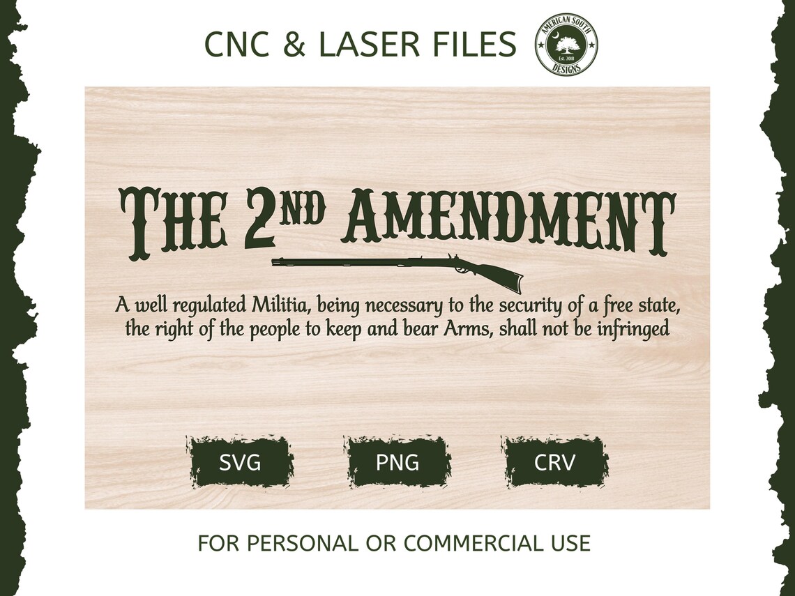 2nd Amendment Sign - SVG - CNC Laser File (digital Download) - Etsy