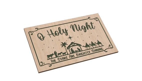 O Holy Night  Nativity Scene - SVG